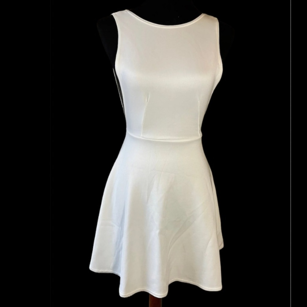 Misguided White dress , sleeves dress , summer dress,part dress, wedding event
